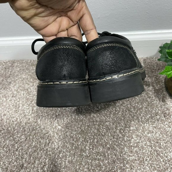 90’s Vintage Skechers Womens Chunky Platform Black Leather Y2K Shoes Size 9 - Picture 6 of 9